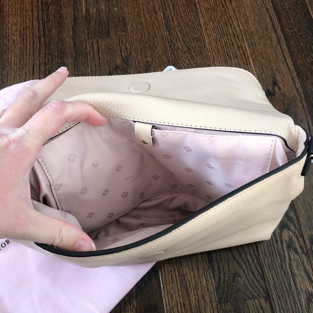 Kate Spade Large Convertible Polly Flap Adj. Shoulder Bag in Blush Multi - NEW! - Picture 8 of 15